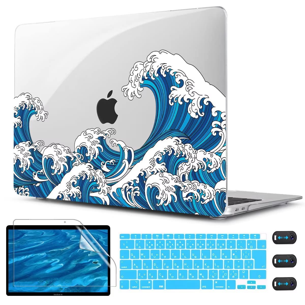 Amazon.co.jp: CISSOOK MacBook Air 13 2021 ケース 波 2020-2021 改良 
