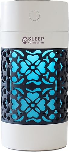 Humidificador de niebla fría  Humidificador de aire de 8.5 fl oz para dormitorio, automóviles y más  Luz nocturna de 7 colores, apagado automático,