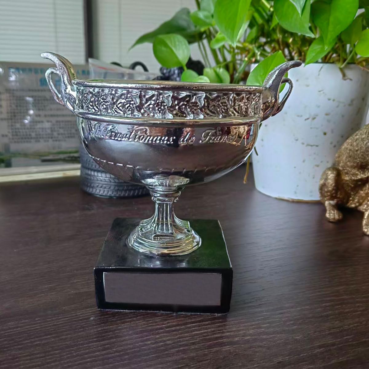 Réplica del Mini Trofeo de Tenis Masculino del Abierto de Francia,Trofeos de Campeones del Grand Slam,Objetos de Colección y Recuerdos, Adornos para la Oficina,El Hogar,Regalos para Hombres