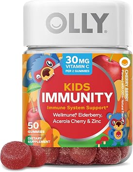 OLLY Kids Immunity, Immune Support Gummy ,* Cherry Berry - 50 Count