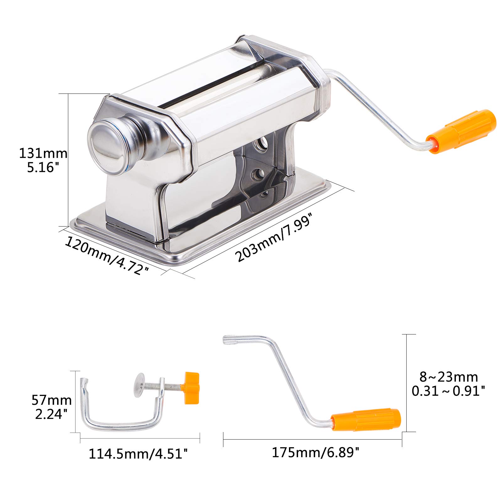 PH PandaHall Polymer Clay Press Tonpressmaschine, Handbetrieben | Handbetrieben, 6 Dickenoptionen, Zum Abflachen und Glätten, Tischklemme enthalten