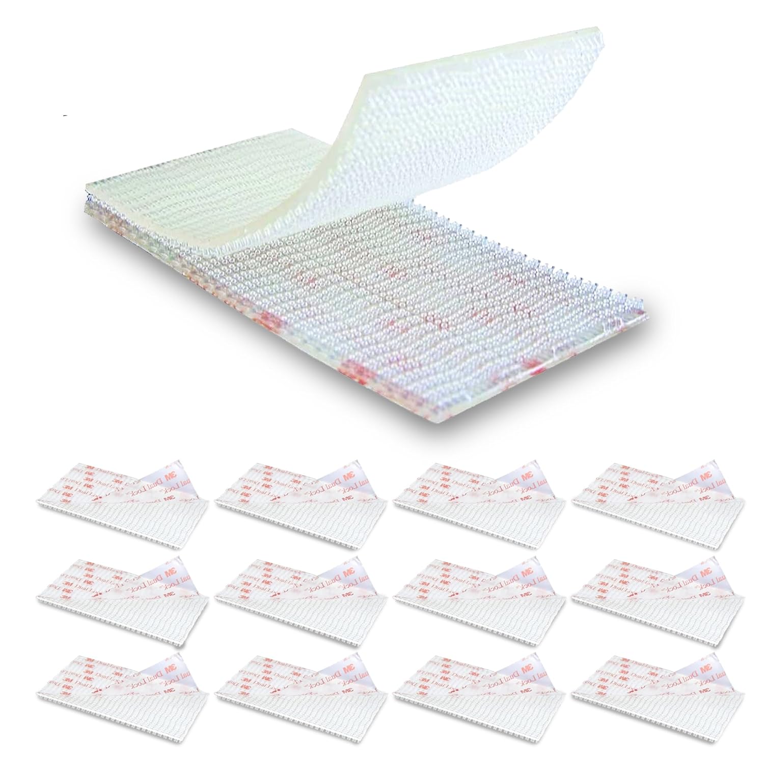 Reclosable Dual Lock 1 in x 2 in Fastener Strips,12 Pcs with Adhesive