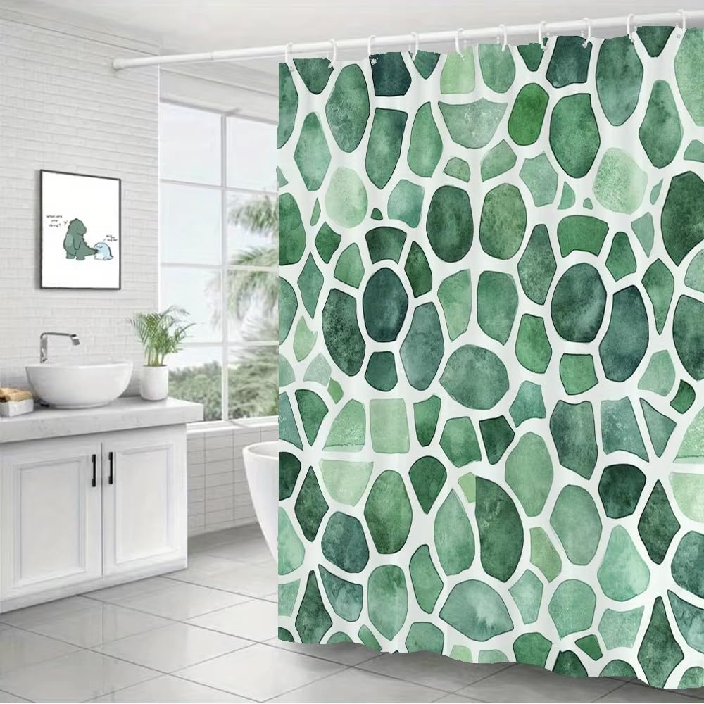 Rideau de douche anti-éclaboussures 110x200 pour sol sec et propre