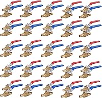 Vista 10 de Paquete de 2 válvulas de cierre PEX de 1/2 pulgada, válvulas de bola de puerto completo de giro de 1/4 pulgada, válvula de cierre de agua fría