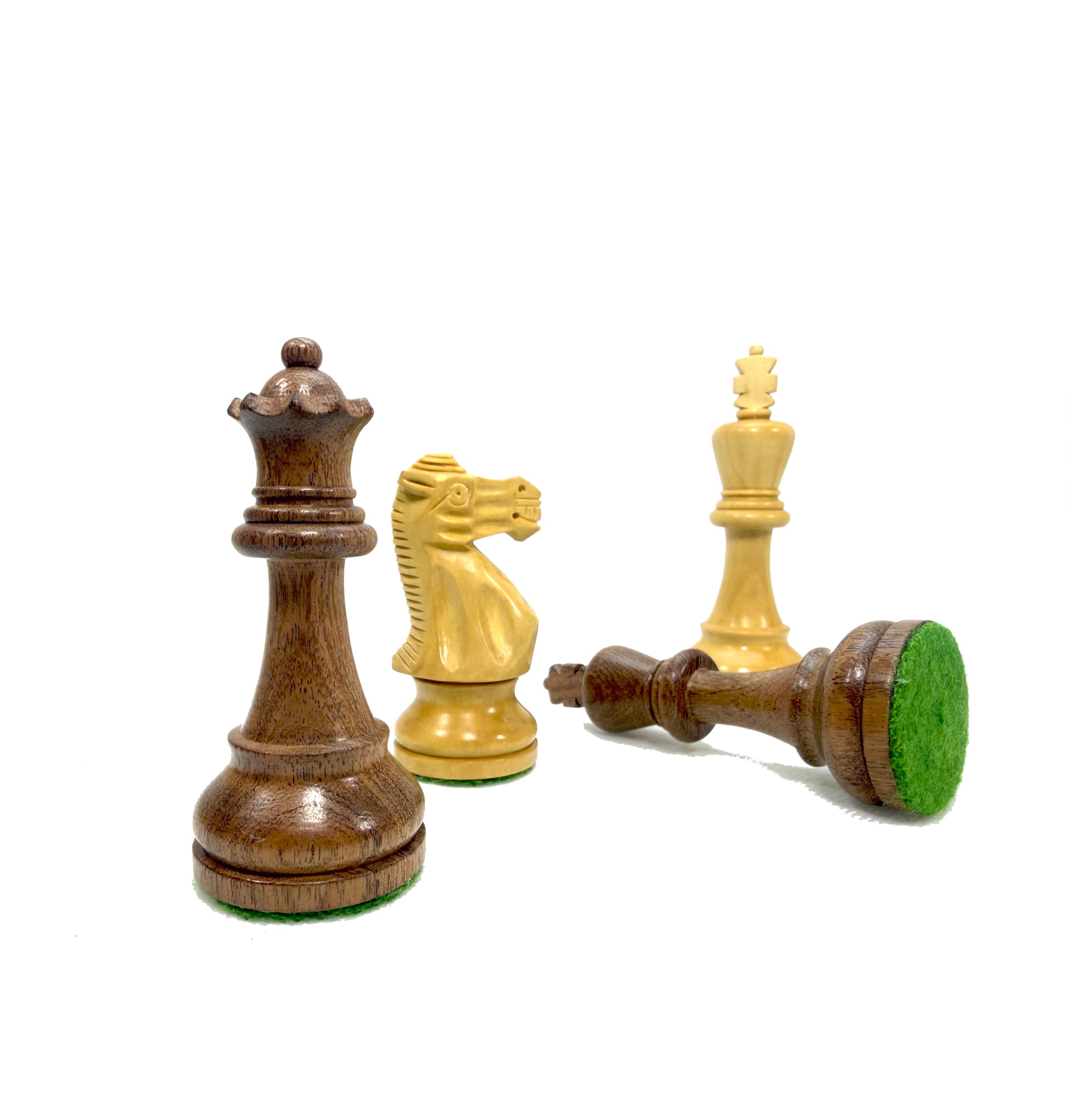 ROOGU German Staunton 3,75'' Figure di scacchi in legno di acacia bosso India (3,75'')