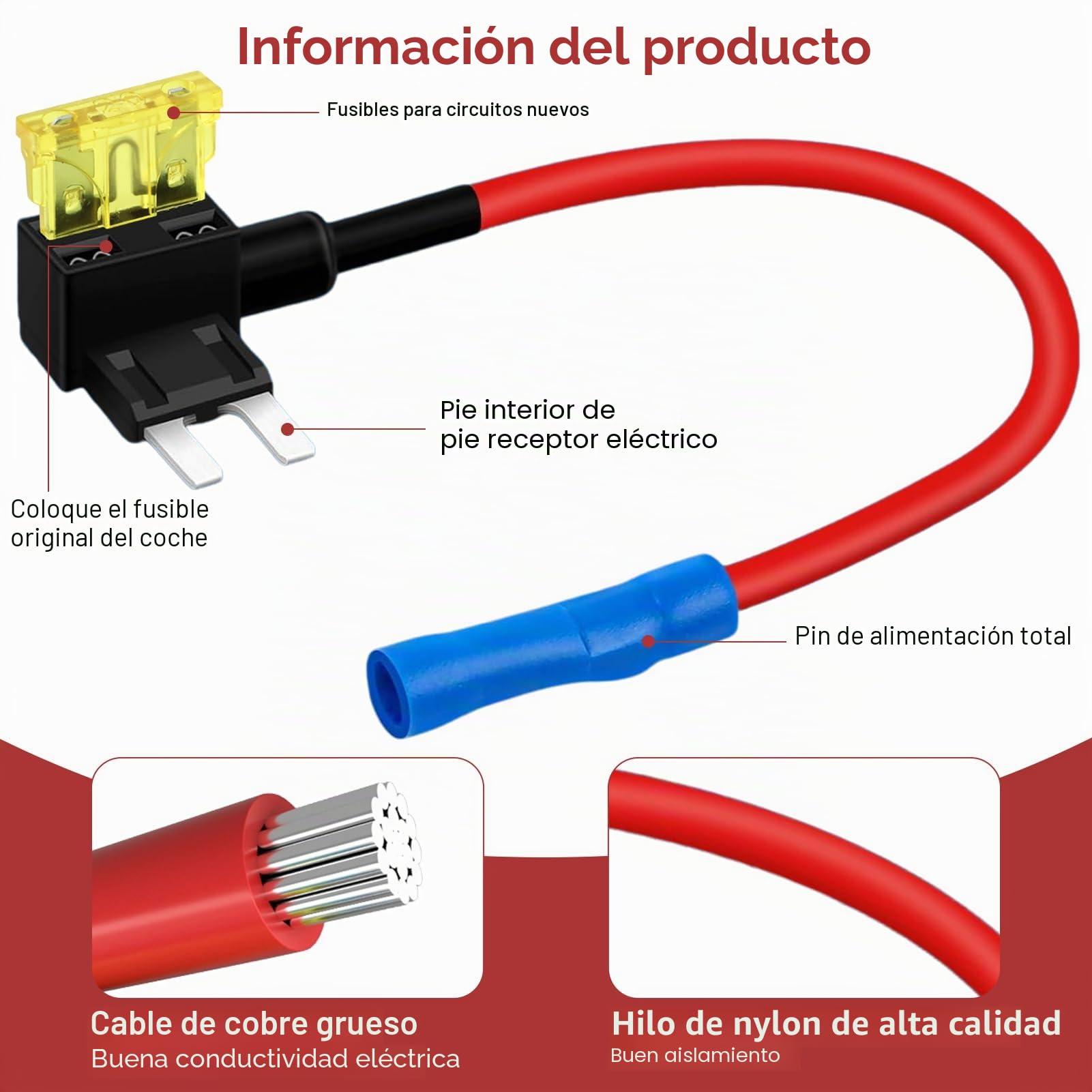 12 Piezas Portafusibles ATO ATC ATM APM 12V Fusible para Coche con 4 Tipos Mini Micro Micro2 Standard