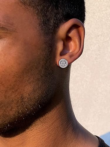 Miniatura 2 de Suplight Aretes de plata de ley 925 para mujer, aretes de runa vikinga nórdica para mujeres y hombres (con caja de regalo)