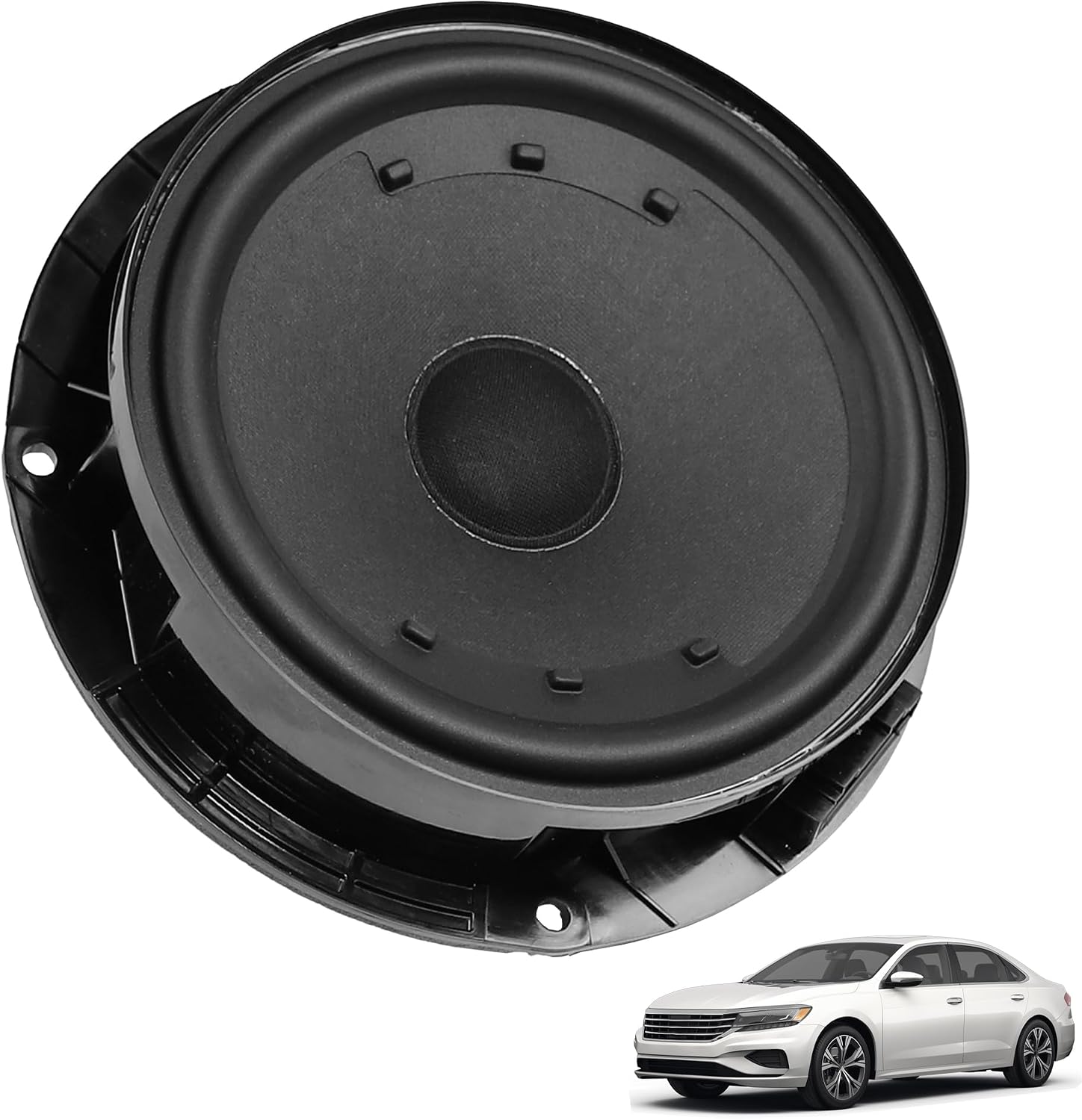 Front Door Speaker Assembly 6 Inch Compatible with 2011-2018 Volkswagen Jetta 2012-2022 Passat Left Driver Right Passenger Side Audio Radio Bass Loudspeaker Replaces 5C6035454A 5C6-035-454-A