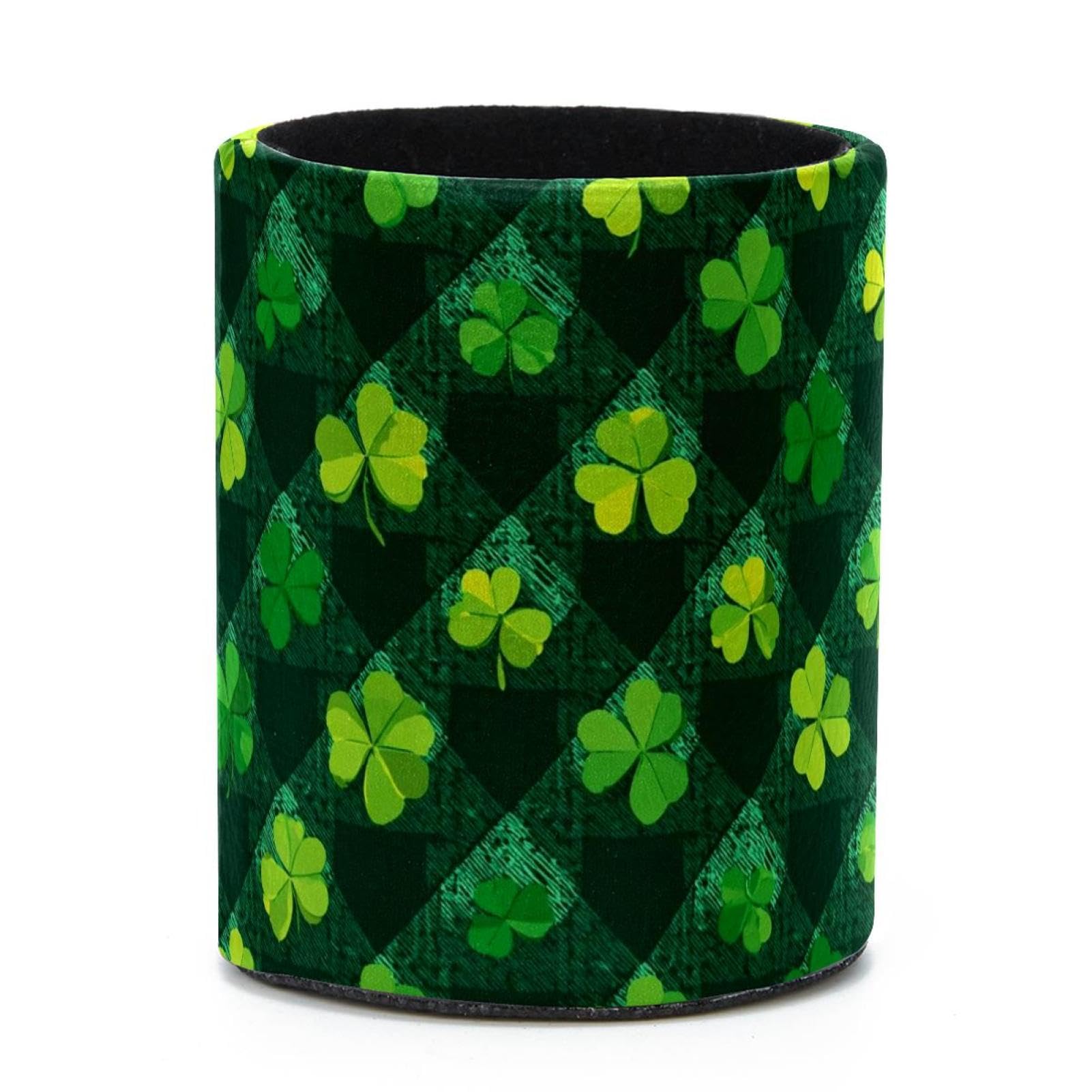 VAPOKF Round Pencil Holders for Desk, Shamrock Pen Holders Pen Pot Makeup Brushes Storage Desktop Stationery Supplies Organiser for Home Office