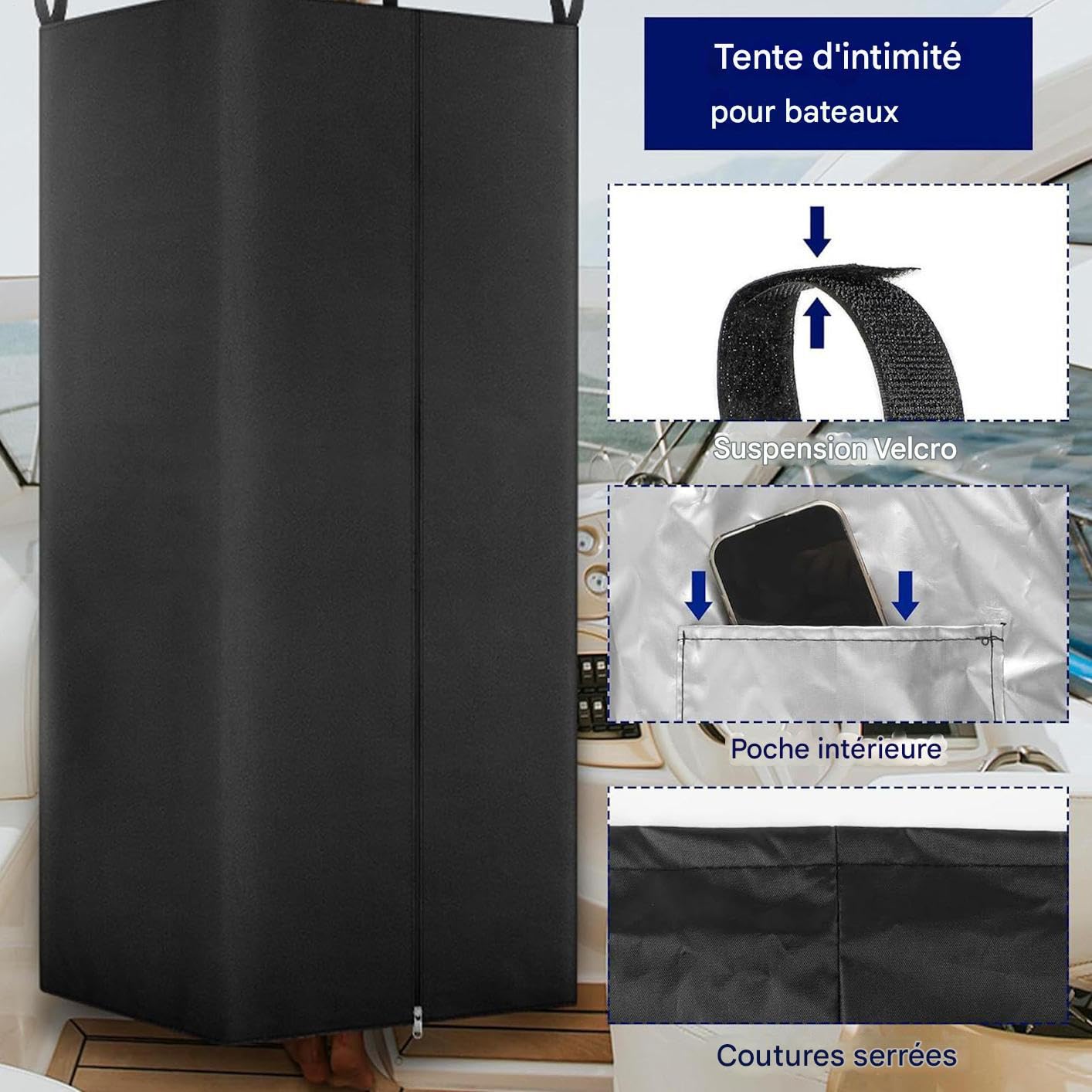 Manolyee Cabine de Bain pour Bateau,Tente de Toilette Instantanée Douche 420D | Abri Vestimentaire Extérieur pour Femmes Hommes Danseurs Solution d'Intimité