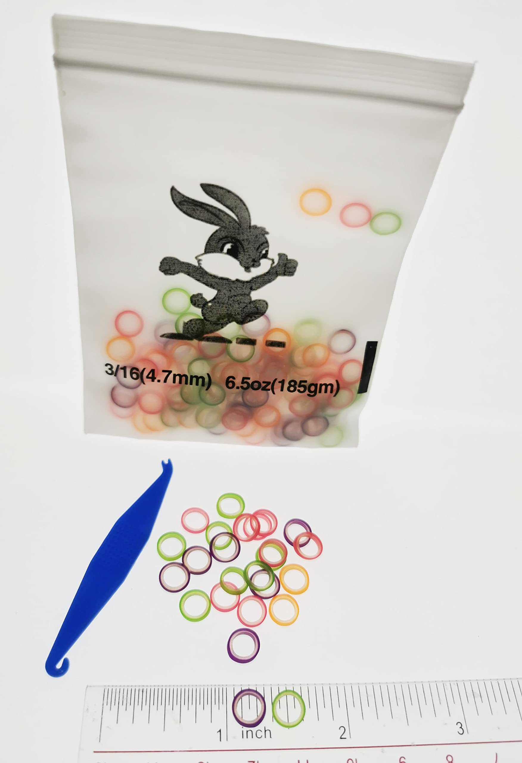 100 Pcs DentalSmile Dental Teeth Gap 3/16 Neon 6.5 OZ Dental Rubber Bands XX - Heavy Dental Teeth Straightener Teeth Bands Dental Neon Bands Dentist Great for Dreadlocks, Braids, Top Knots Free Placer