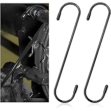 2 PCS Car Brake Caliper Hangers, Brake Caliper Hooks Auto Tool with Rubber Tips, Durable &amp; Rust-Proof Automotive Braking Axle Suspension System Tool for Most Car SUV Truck (Black)