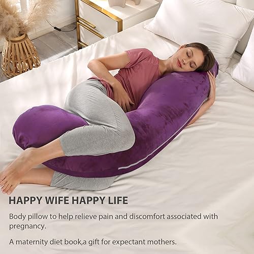 Miniatura 6 de BATTOP Almohadas de embarazo para dormir, almohada corporal de maternidad con funda lavable, regalos de nueva mamá para mujeres, soporte para