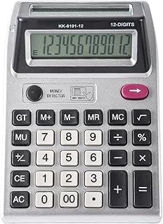 Calculadora de 12 dígitos con pantalla de dos lados con ABS antigolpes para auditorías financieras y uso en el aula, calculadora ergonómica de escritorio S