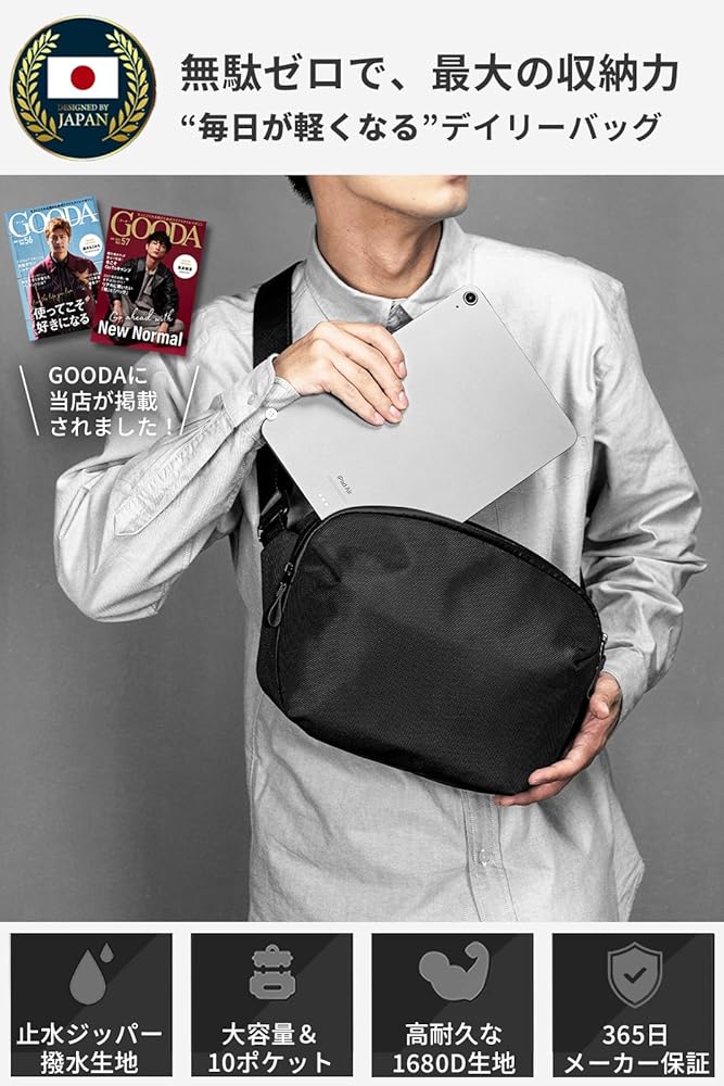 Amazon.co.jp: [zepirion] ボディバッグ メンズ ショルダーバッグ 大