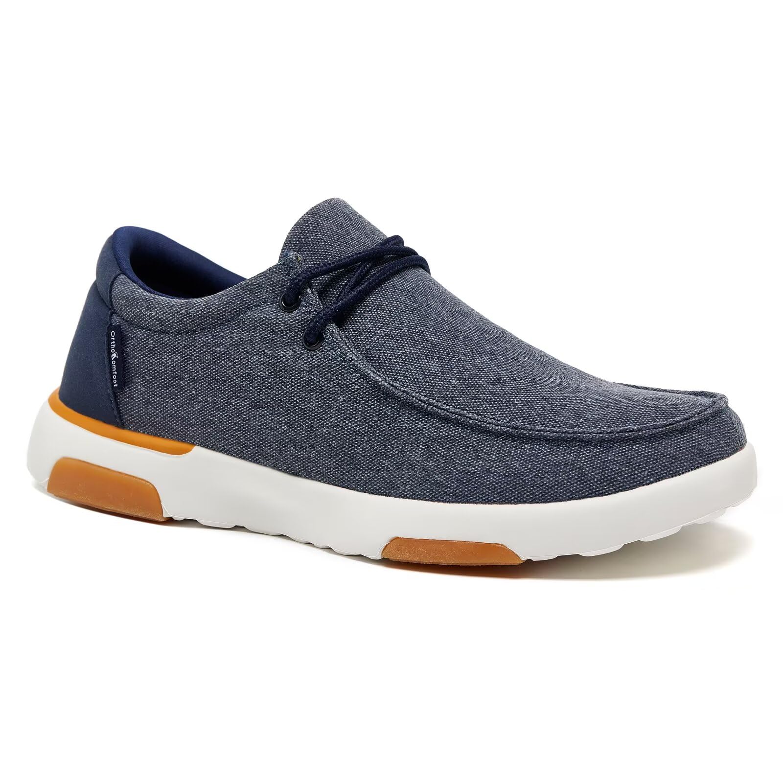 OrthoComfoot Men's Orthopedic Slip-On Loafers Walking Shoes: Comfortable Arch Support Shoes for Plantar Fasciitis Relief, Flat Feet Casual Work Orthotic Loafers for Foot and Heel Pain
