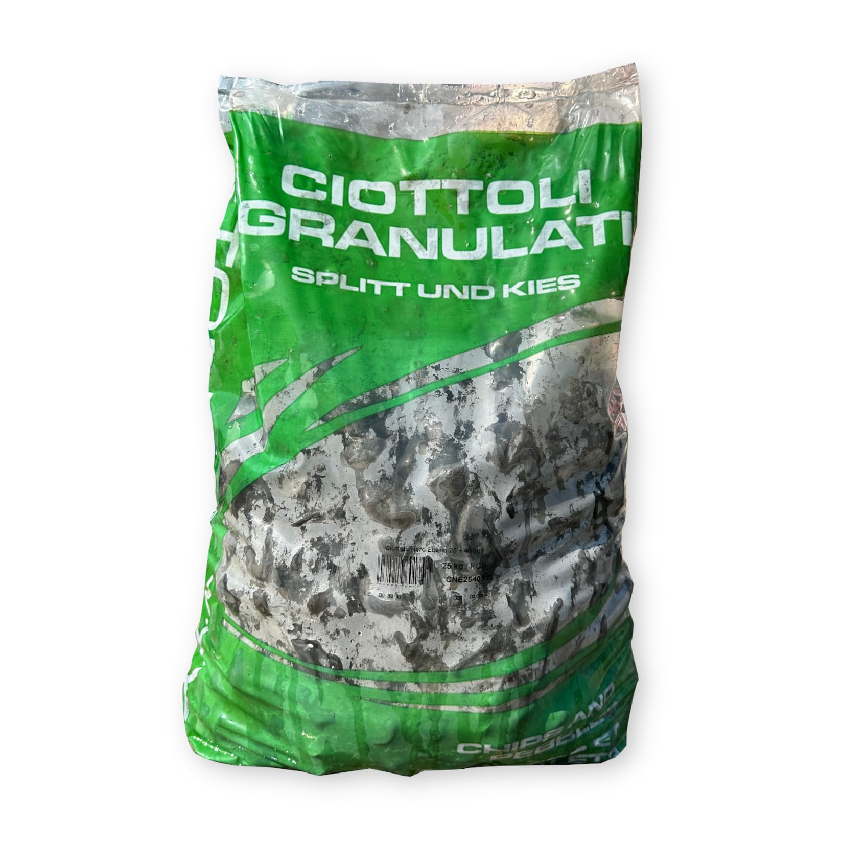 Ciottolo di marmo Nero Ebano 25/40 sacco da 25 kg sassi pietre arredo giardino vasi