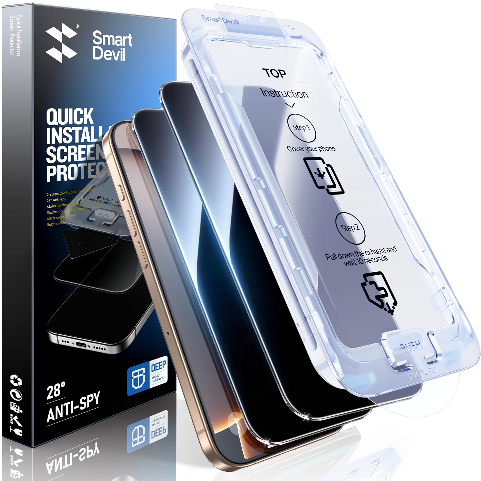 Protecteur D’écran Verre Trempé Pour IPhone 11 Pro Max - SmartDevil Premium Avec Applicateur - Neuf
