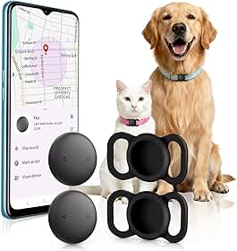 Coleira para cães com GPS Android (pacote com 2), Mini Dog GPS Tracker, Smart Pet Activity Tracker, sem assinatura GJGAZ2