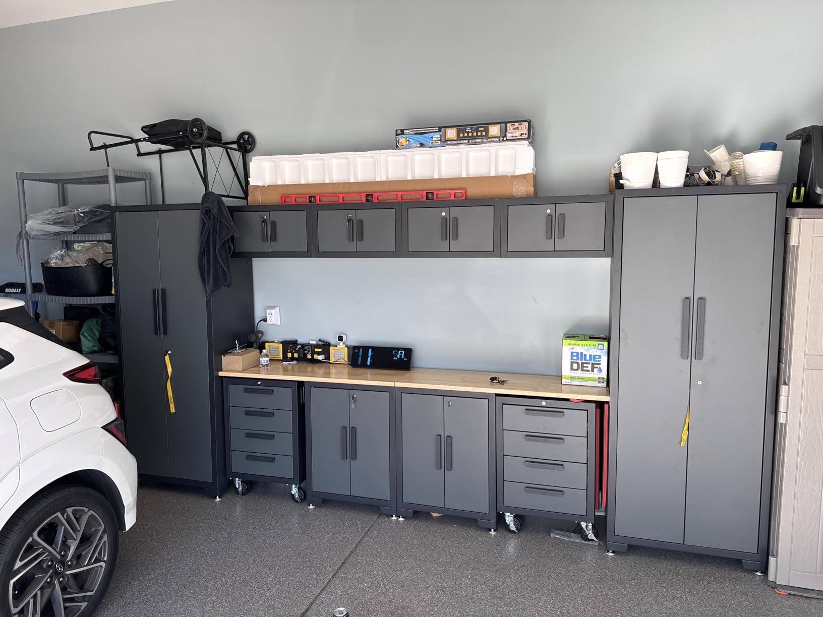 Torin 12-Piece Garage Storage Cabinet System full configuration