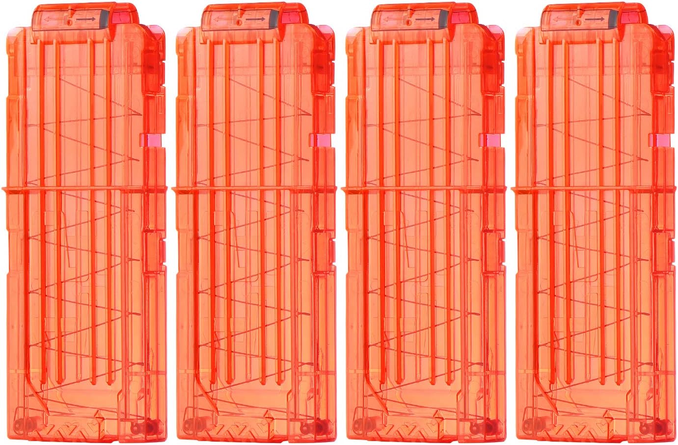 Soft Bullet 4pcs Clips 12 Bullets Dart Gun Clips Magazine Clip for Nerf Toy Dart Gun