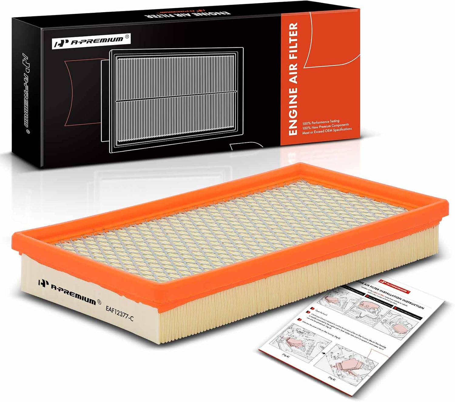 A-Premium Engine Air Filter Compatible with Chevrolet Astro, Blazer, Camaro, S10 & GMC Jimmy, Safari, Sonoma & Isuzu Hombre & Pontiac Firebird, 1992-2005, Replace# 8250984630