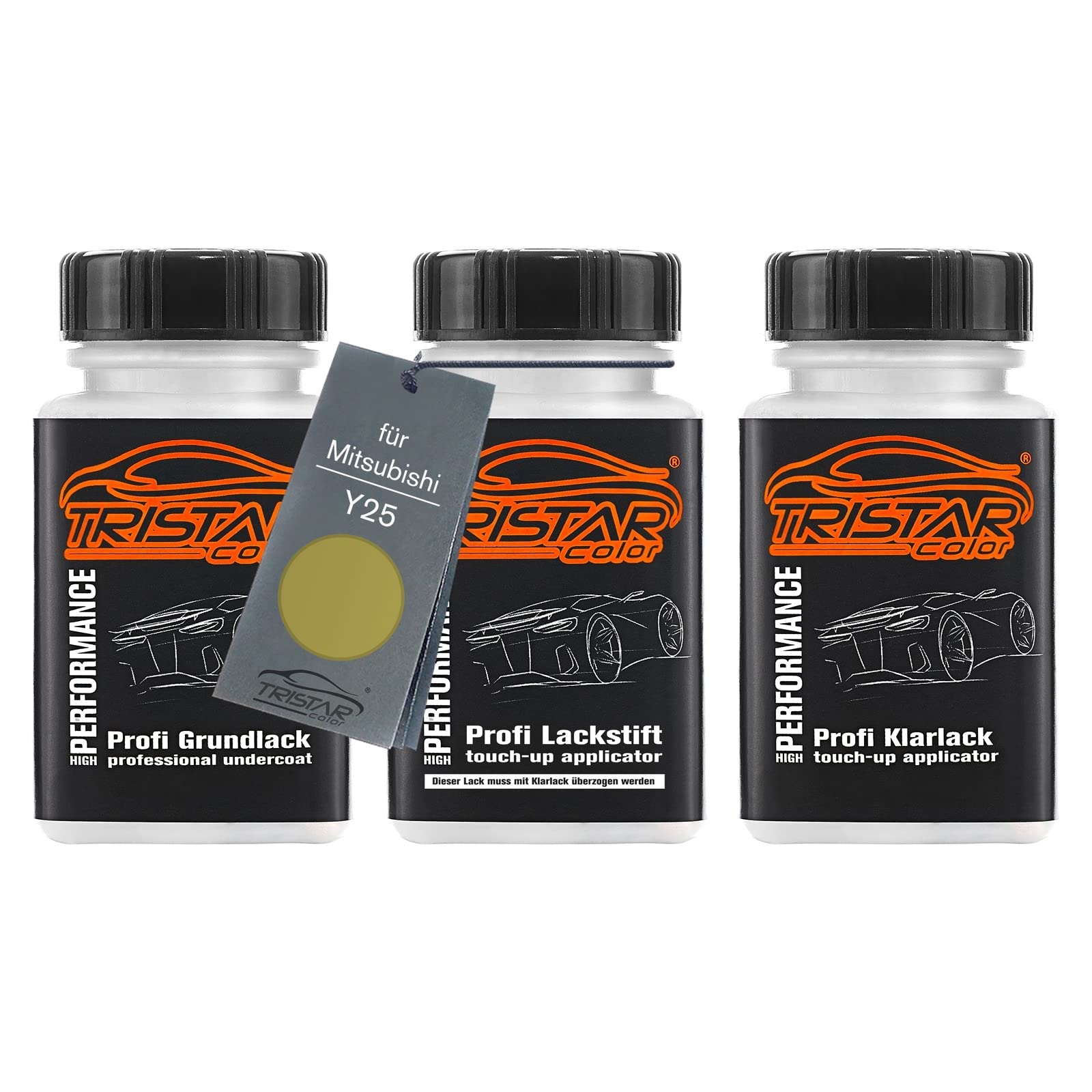 TRISTARcolor Peinture Voiture Kit Crayon De Retouche Peinture Pour Mitsubishi Y25 Lemonade Yellow Metallic Peinture De Fond Peinture De Base Vernis