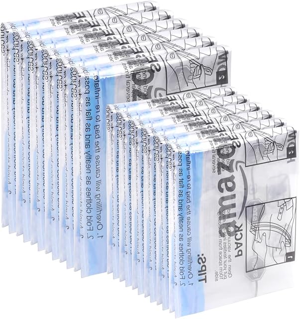 Amazon Basics Roll-Up Travel Storage Bags, 12-Pack (6 Small & 6 Medium)