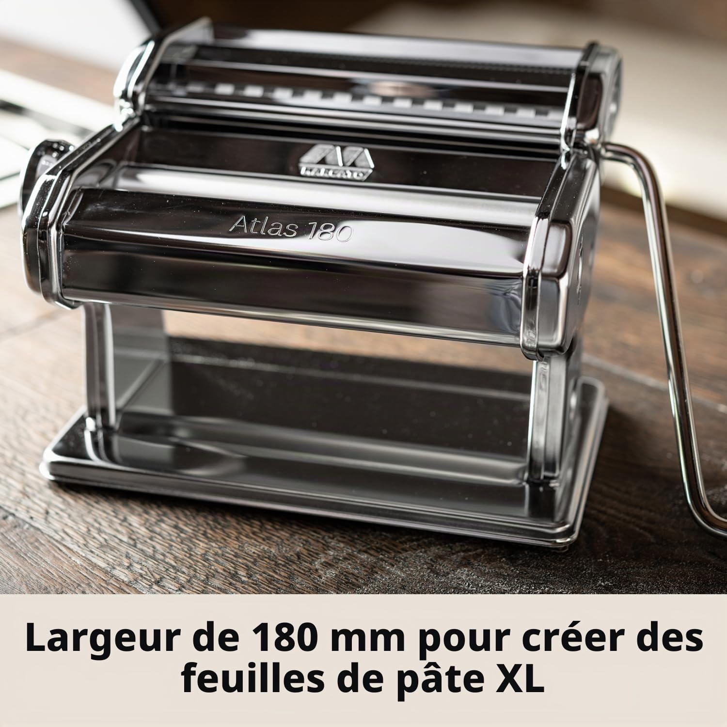 Atlas 180 Classic, Machine à Pâtes Manuelle avec Feuille de 180mm