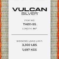 Vista 7 de VULCAN Arnés de llanta para carretilla con junta tórica universal, estilo lazo, 2 pulgadas x 96 pulgadas, paquete de 4 unidades, serie plateada