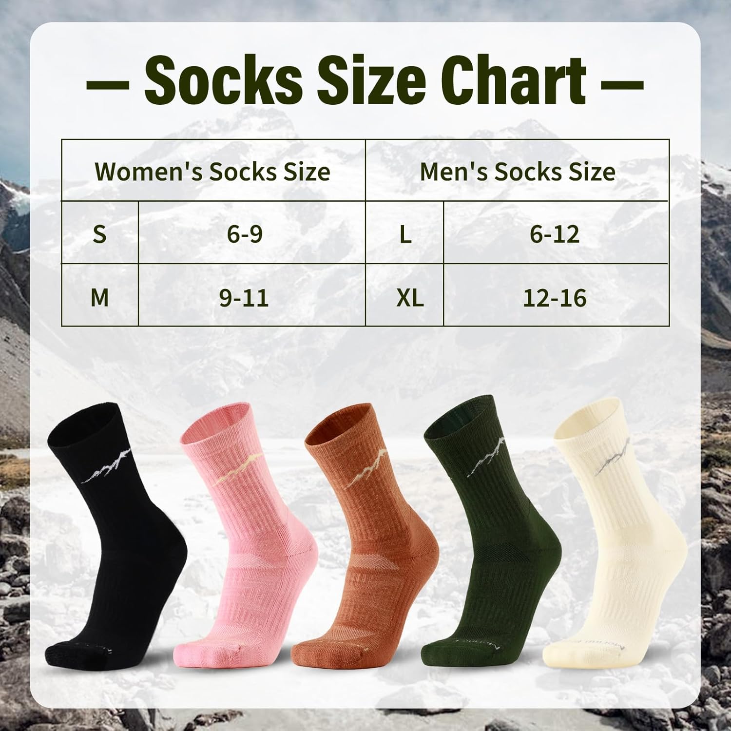 Merino Protect Merino Wool Socks for Women and Men Winter Hiking Hunting Cycling Boot Socks Soft Cushion Warm Casual Thermal - Image 6