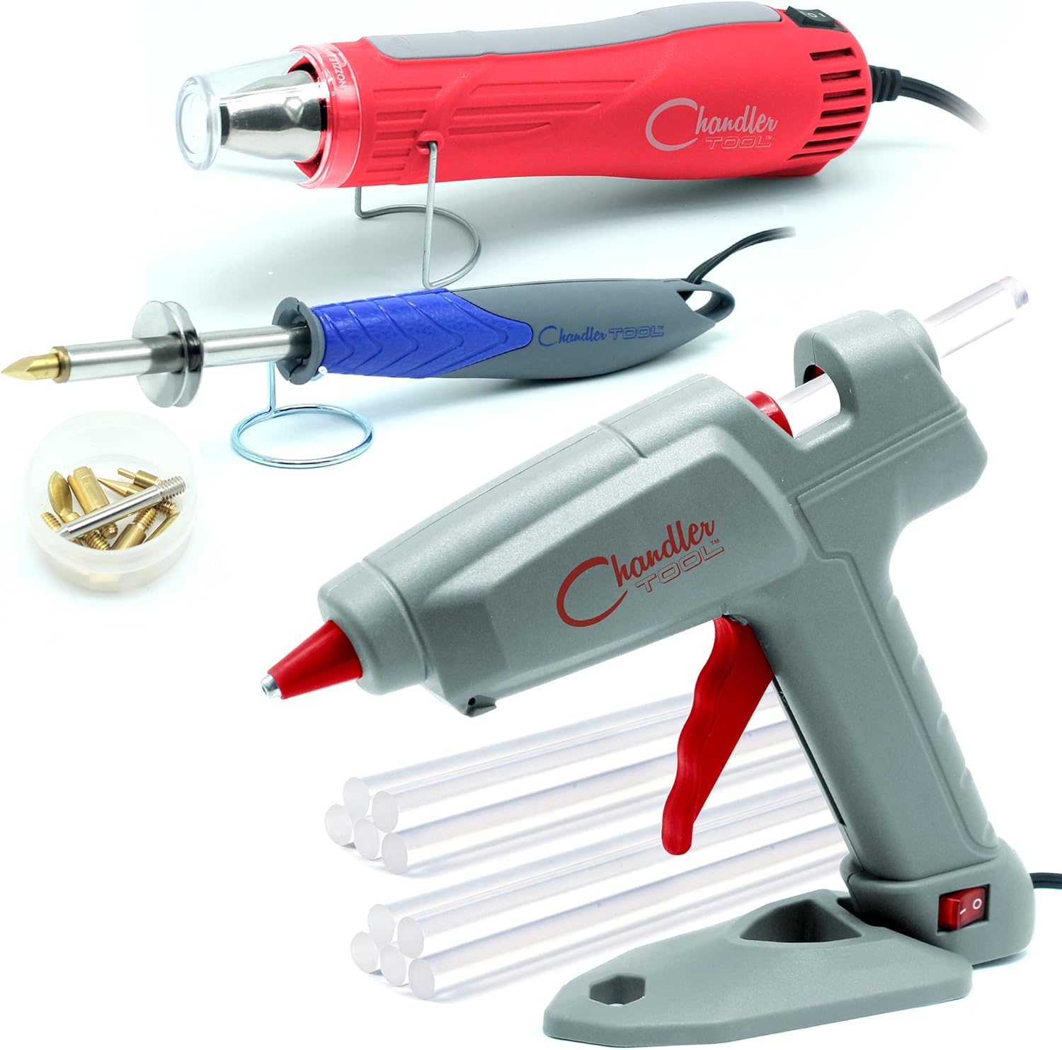 Glue Gun + Heat Gun + Wood Burner Value Bundle Arts