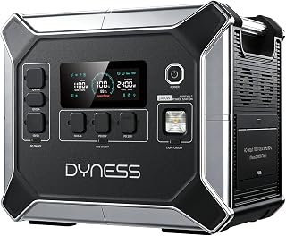 Dyness 2400W Tragbare Powerstation, 2048Wh LiFePO4(Erweiterbar 10,24kWh), 4800W Spitzenleistung, 13 Ausgänge, Reine Sinuswelle, UPS, Solargenerator für Hausnotstrom, Camping, Wohnmobil