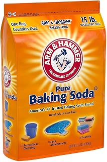 Arm & Hammer Pure Baking Soda 15 lbs Bulk - Food Grade for Baking, Cleaning & Deodorizing