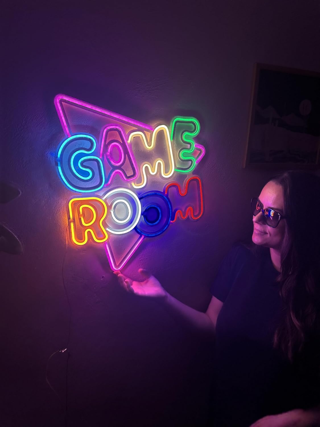 Game Room Metal Neon Wall Art, Neon Wall Decor, Game Room Neon Sign, Gamer Neon Decor, Gamer Led Neon Sign, Streamer Neon Sign, Gaming Zoom Neon Sign, Play Room Neon Sign, (With Remote Control)