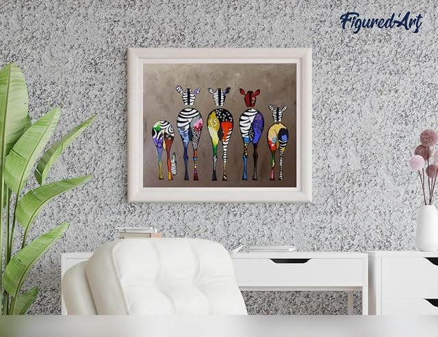 Foto 4 de 8 de Figured'Art Pintar por Numeros Adultos Cinco Culos De Cebras