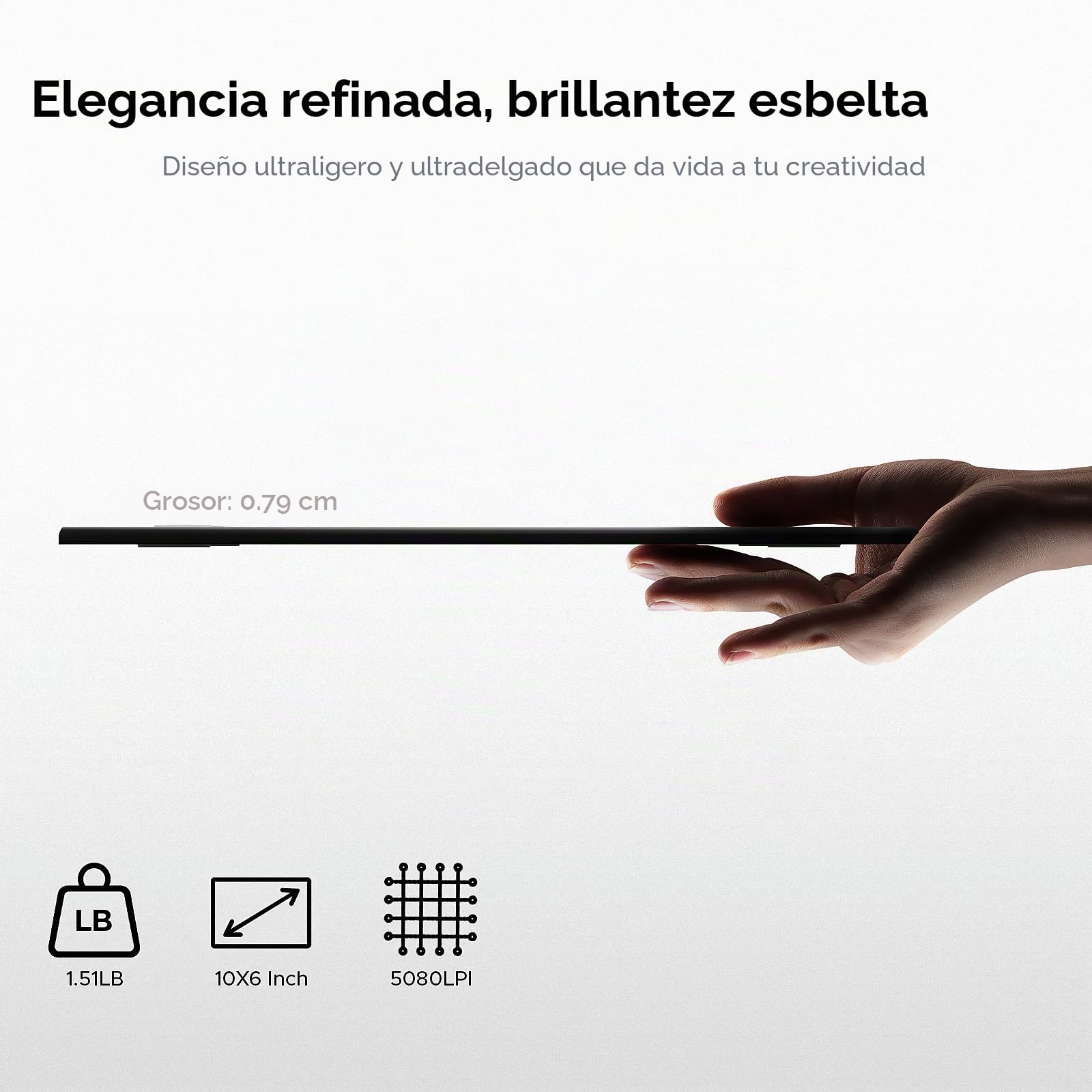 UGEE M708 - Tableta de dibujo gráfica, 10 x 6 pulgadas, bloc de dibujo digital grande con 8 teclas de acceso rápido 8192 niveles de bolígrafo, tabletas gráficas para creación de tablero gráfico de