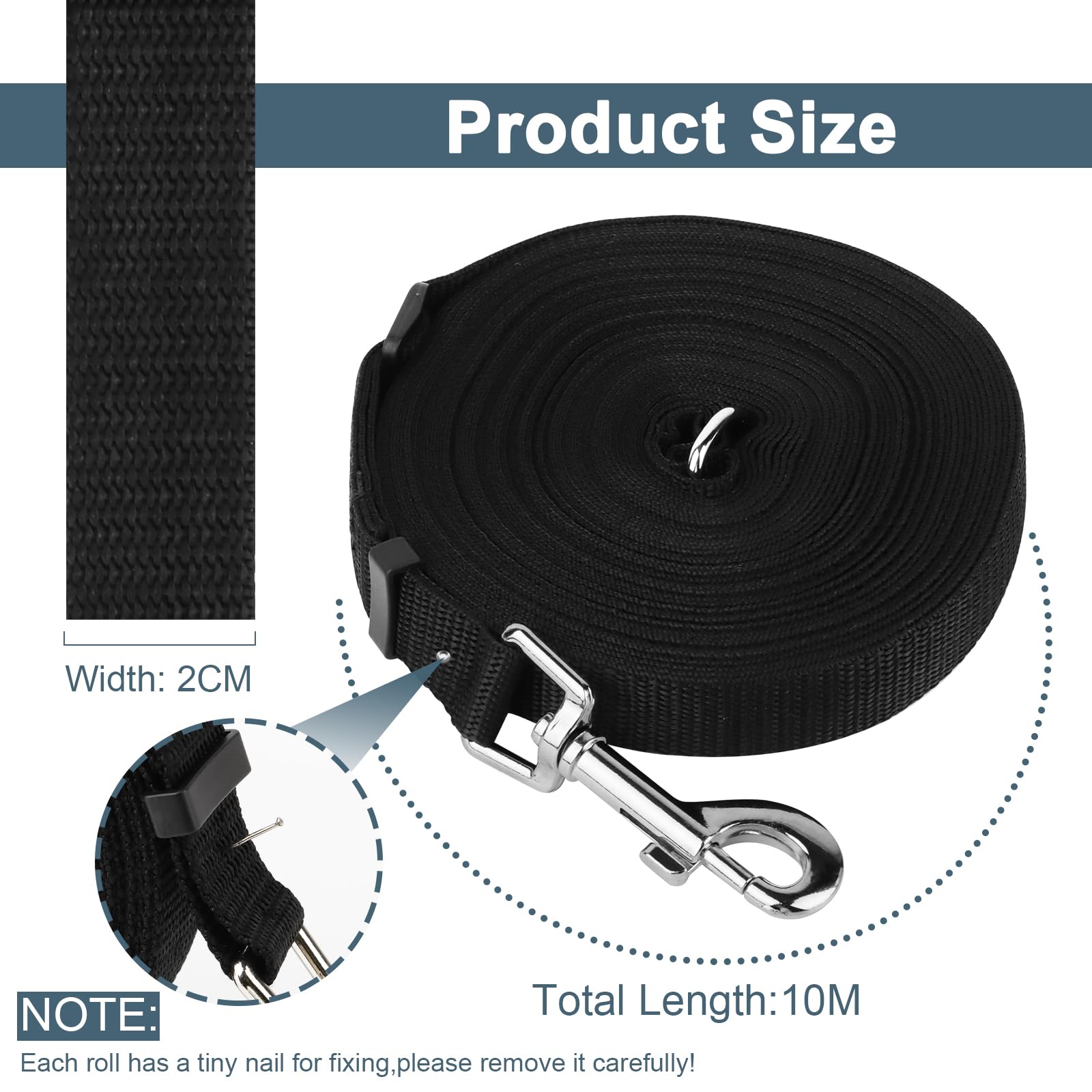 Guinzaglio Per Cani 10m VMUTGA - Corda Robusta, Moschettone Regolabile | Per Addestramento E Passeggiate - Foto 8