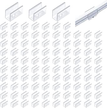 100 Pcs Neon LED Strip Light Clips for 6mm/5.5mm Waterproof LED Strip ...