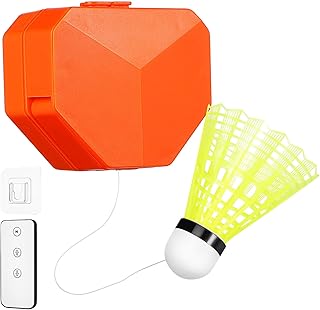 UPKOCH 1 Set Badminton Trainer: Portable Electric Rebound Trainer for Solo Practice with Remote Control and Durable Nylon Shuttlecock