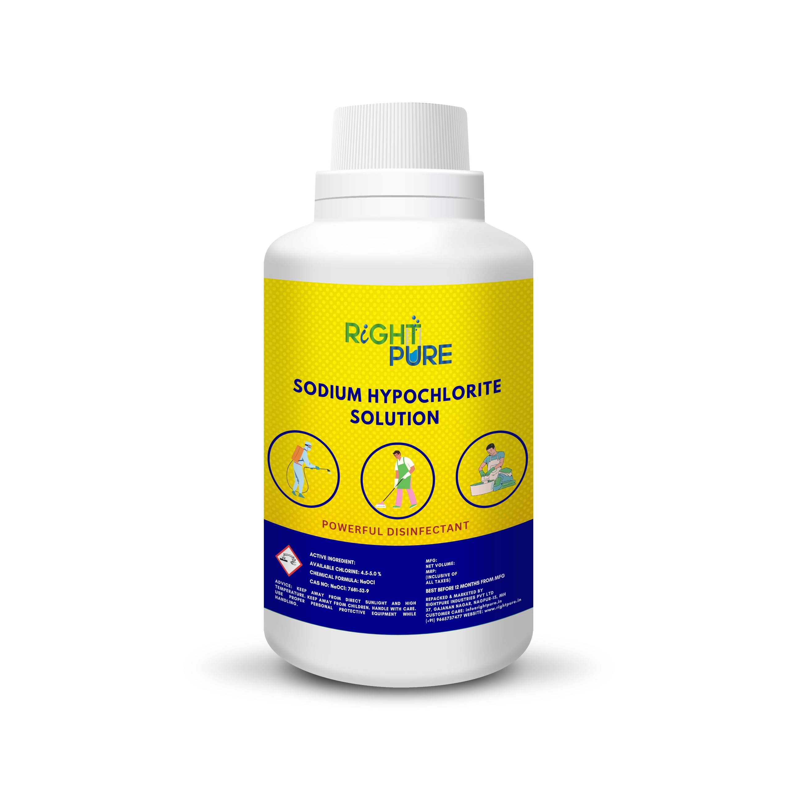 RIGHTPURE® Sodium Hypochlorite Multi-Purpose Disinfectant Solution 1000 ml-picture-25