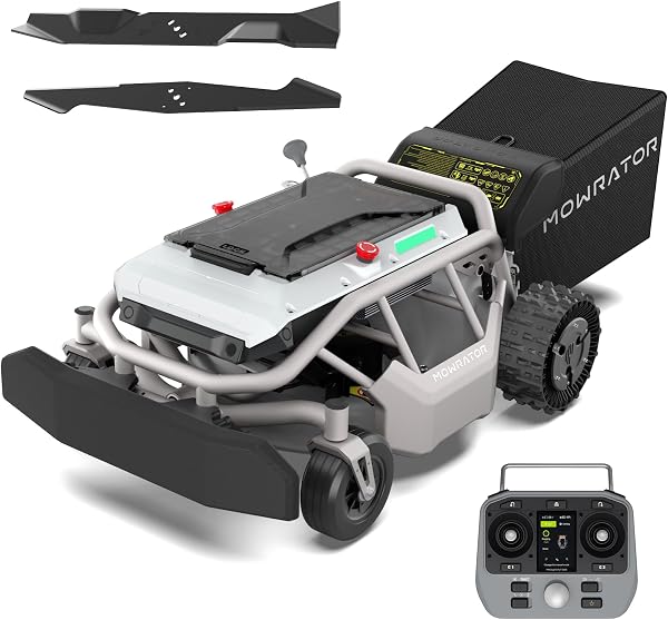 Tondeuse télécommandée Mowrator S1 2WD, lame acier 53 cm, pente 24° (45 %), batterie 12Ah