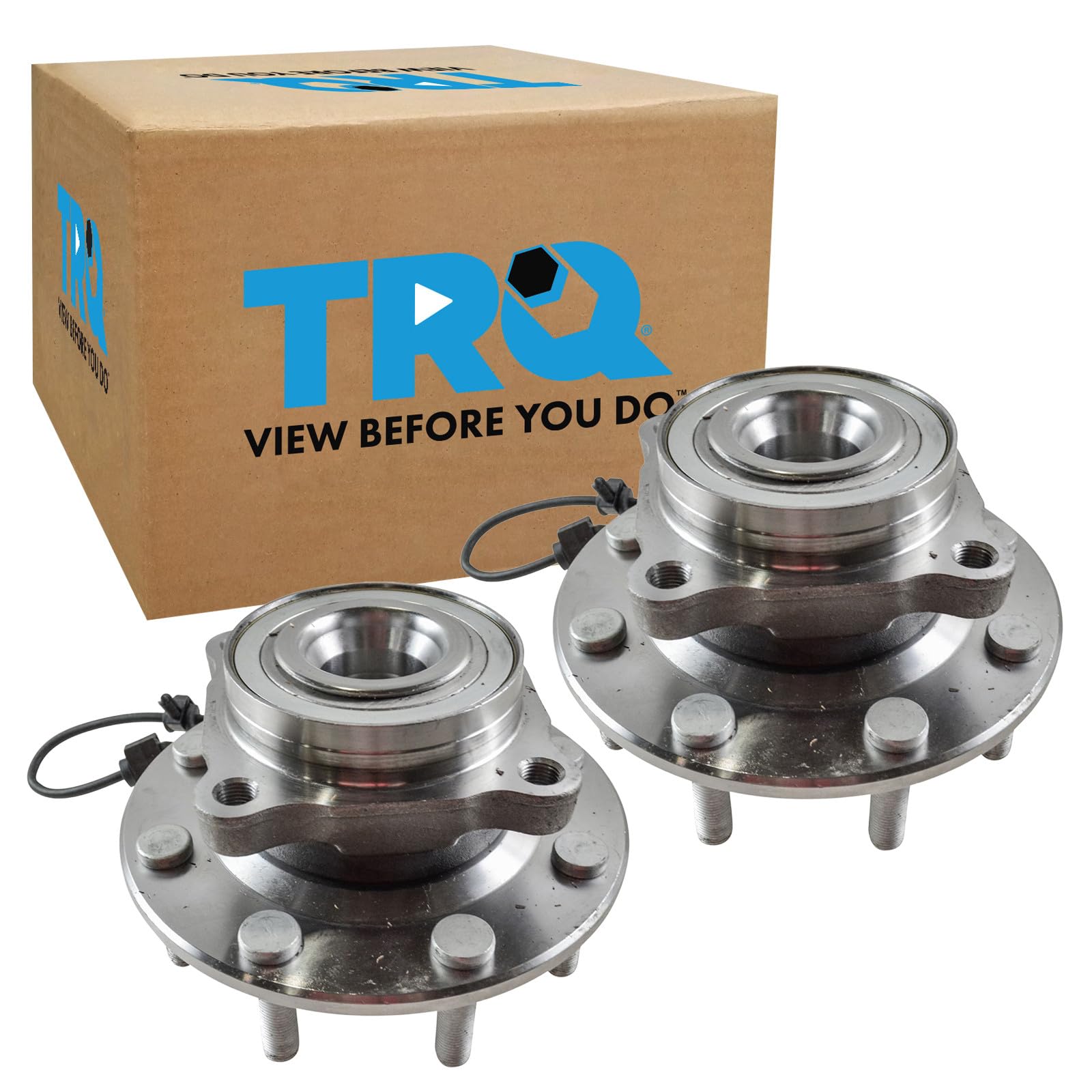 TRQ 2 Piece Front Wheel Bearing &amp; Hub Assembly Set
