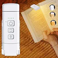 Luz de leitura, luzes de livros para leitura na cama, lâmpada de leitura recarregável com 2 modos de tempo, 3 modos de cor e 5 brilho regulável, ótimos presentes para crianças, leitores noturnos