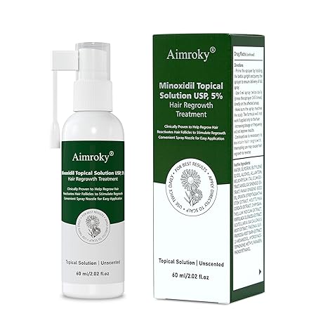 Minoxidil Hair Growth Spray for Men & Women, 5% Minoxidil Topical Solution Hair and Beard Growth Serum, Advanced Hair Regrowth Oil Treatment for Hair Loss, Thinning, Hair Regrowth & Thicker 2.02 fl.oz