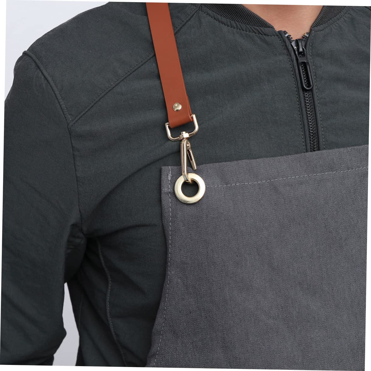 LIFKOME Grembiule Da Lavoro in Denim Regolabile Grembiule Tasche Multiple Professionale Per Parrucchiere Cameriere Cucina