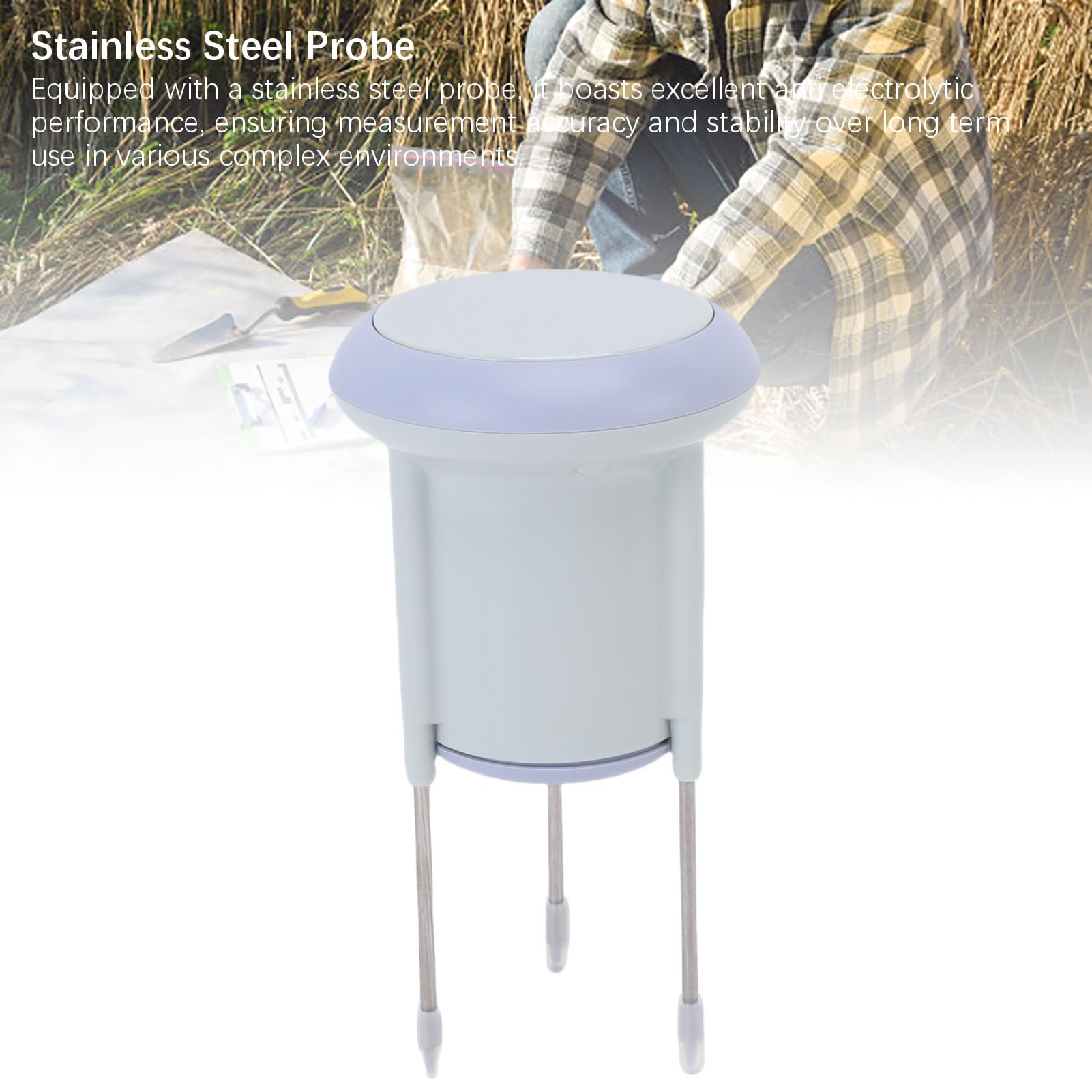 Haofy Sensor de Humedad de Temperatura del Suelo WiFi, Sensor de Humedad de Temperatura de Suelo Inteligente, Sensor de Suelo Inteligente WiFi, Monitoreo en Tiempo Real para Plantas,