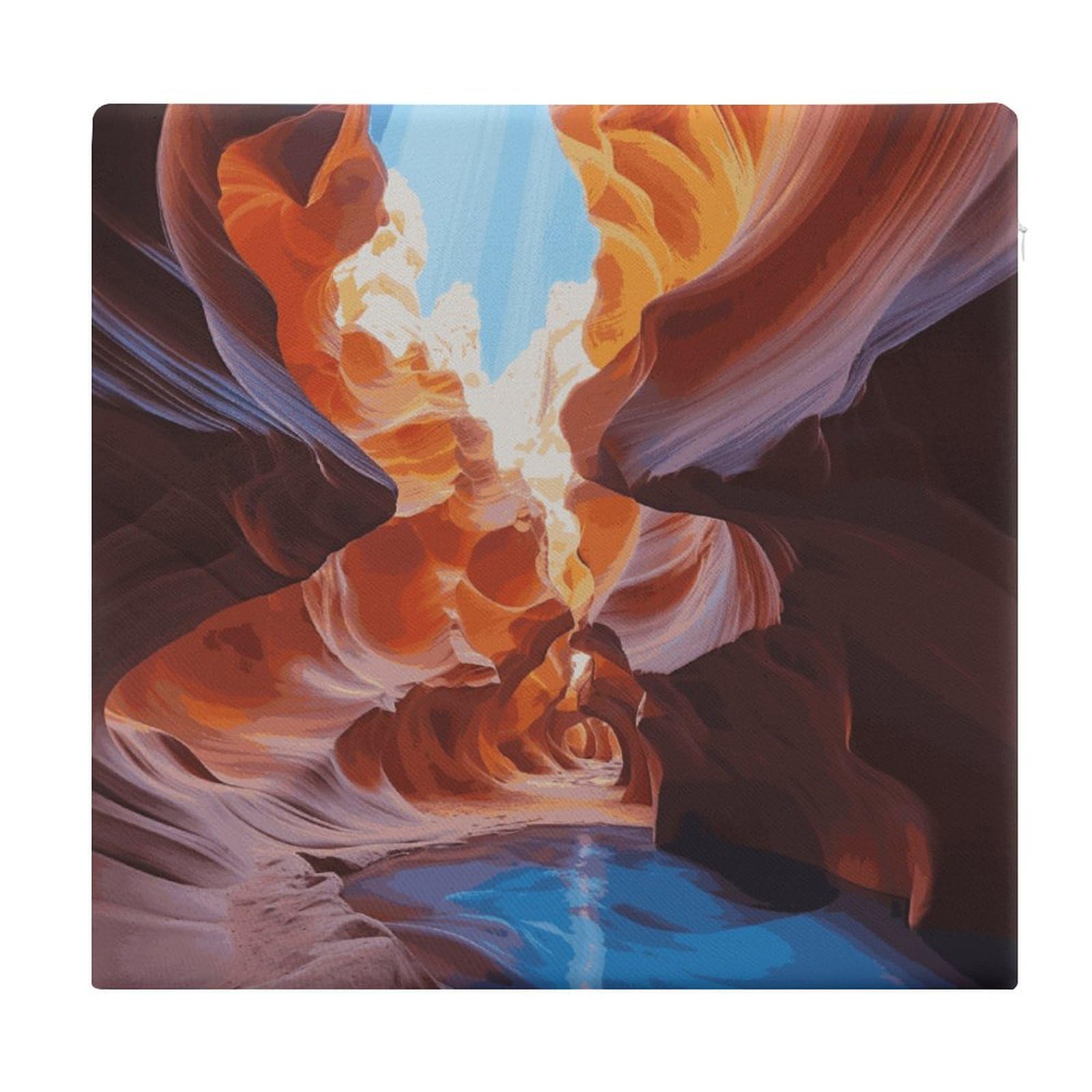Coussin de sol méditation carré Antelope Canyon 38x35 cm