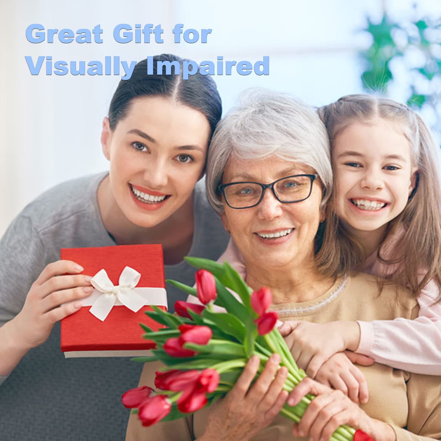 Lente d'ingrandimento digitale da 3,5", zoom 2X-32X, portatile, con schermo LCD, per ipovedenti, ipovisione, daltonismo, ambliopia
