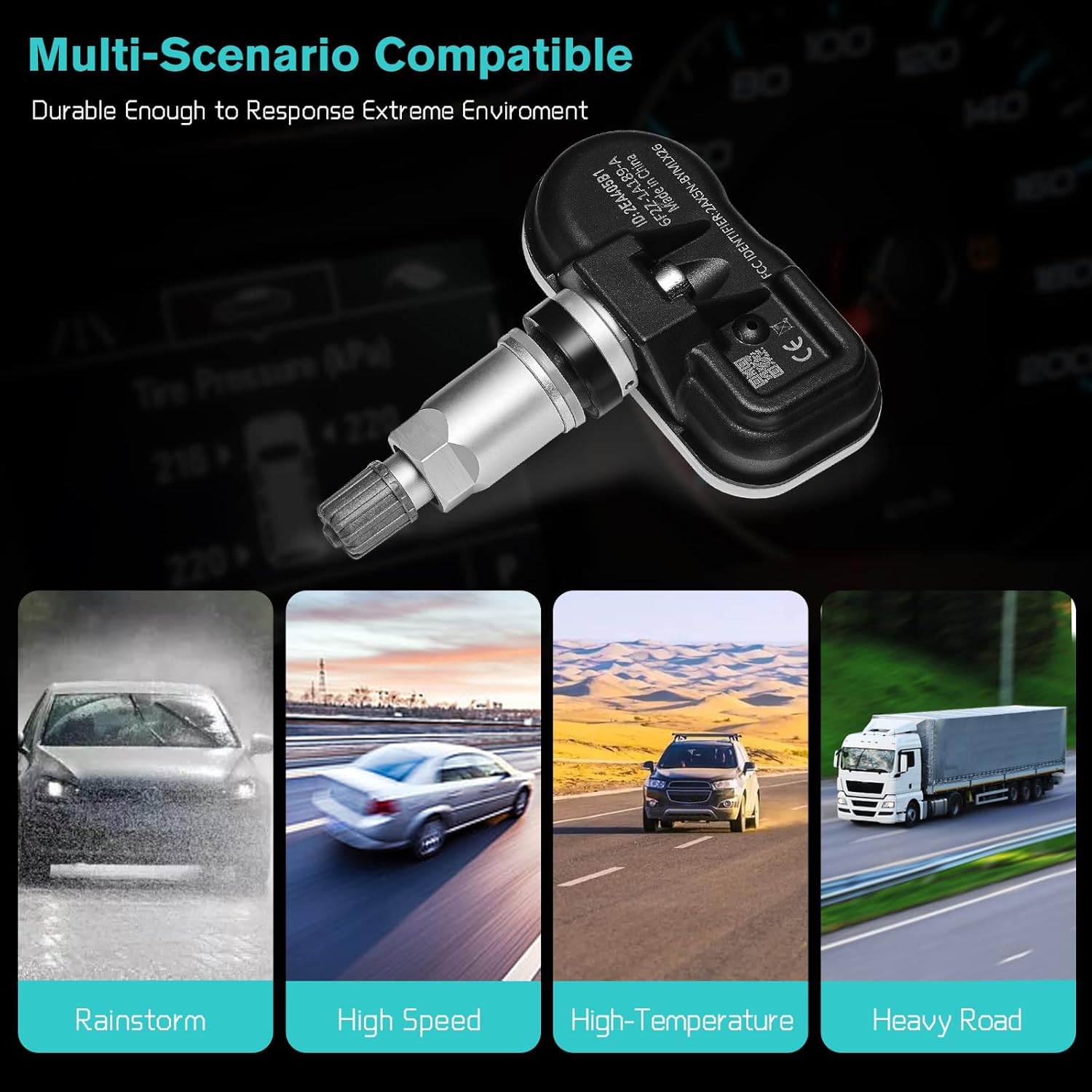 Tire Pressure Sensors 315MHz TPMS for Ford 2005-2011 Escape Edge Expedition Explorer Flex Focus F-150 Fusion Mustang Lincoln MKS MKT MKX MKZ Mazda Mercury Replace# 6F2Z1A189A 7L1Z1A189A